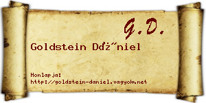 Goldstein Dániel névjegykártya